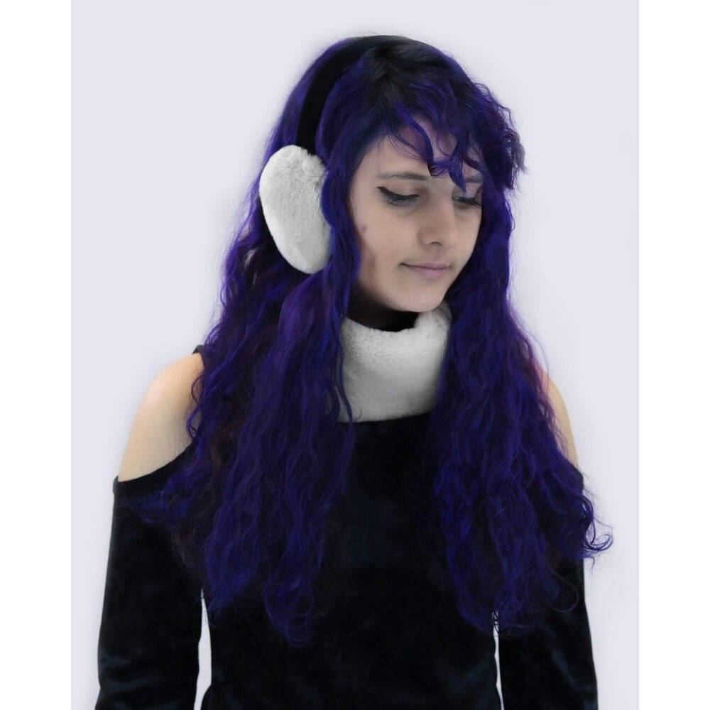 Surell One Size Faux Mink Rex Earmuffs Ivory Rabbit Fur Velvet Headband Warmer